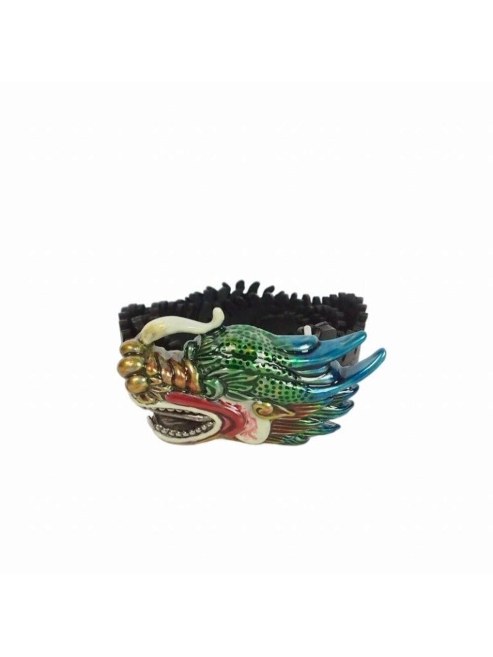 Gucci Michele Era Dragon Buckle Leather Belt 90 36 Black